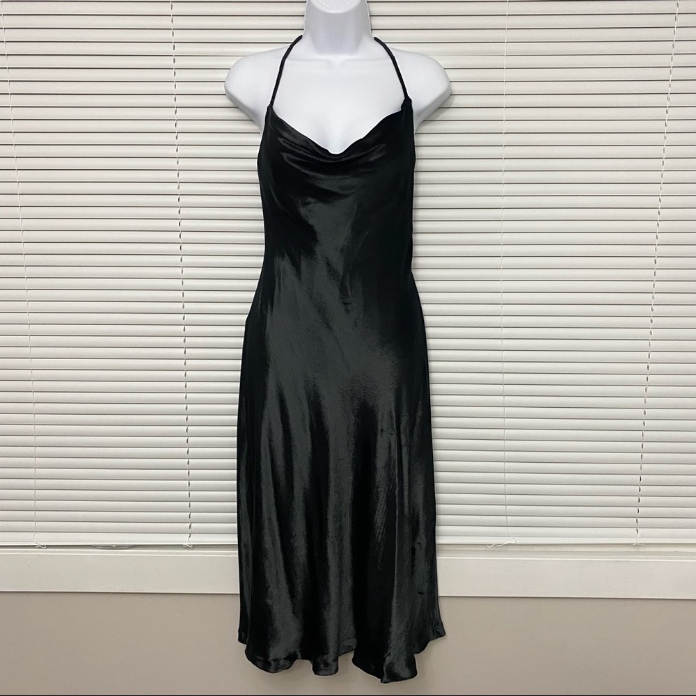 Banana Republic Cowl Neck Slip Midi Dress